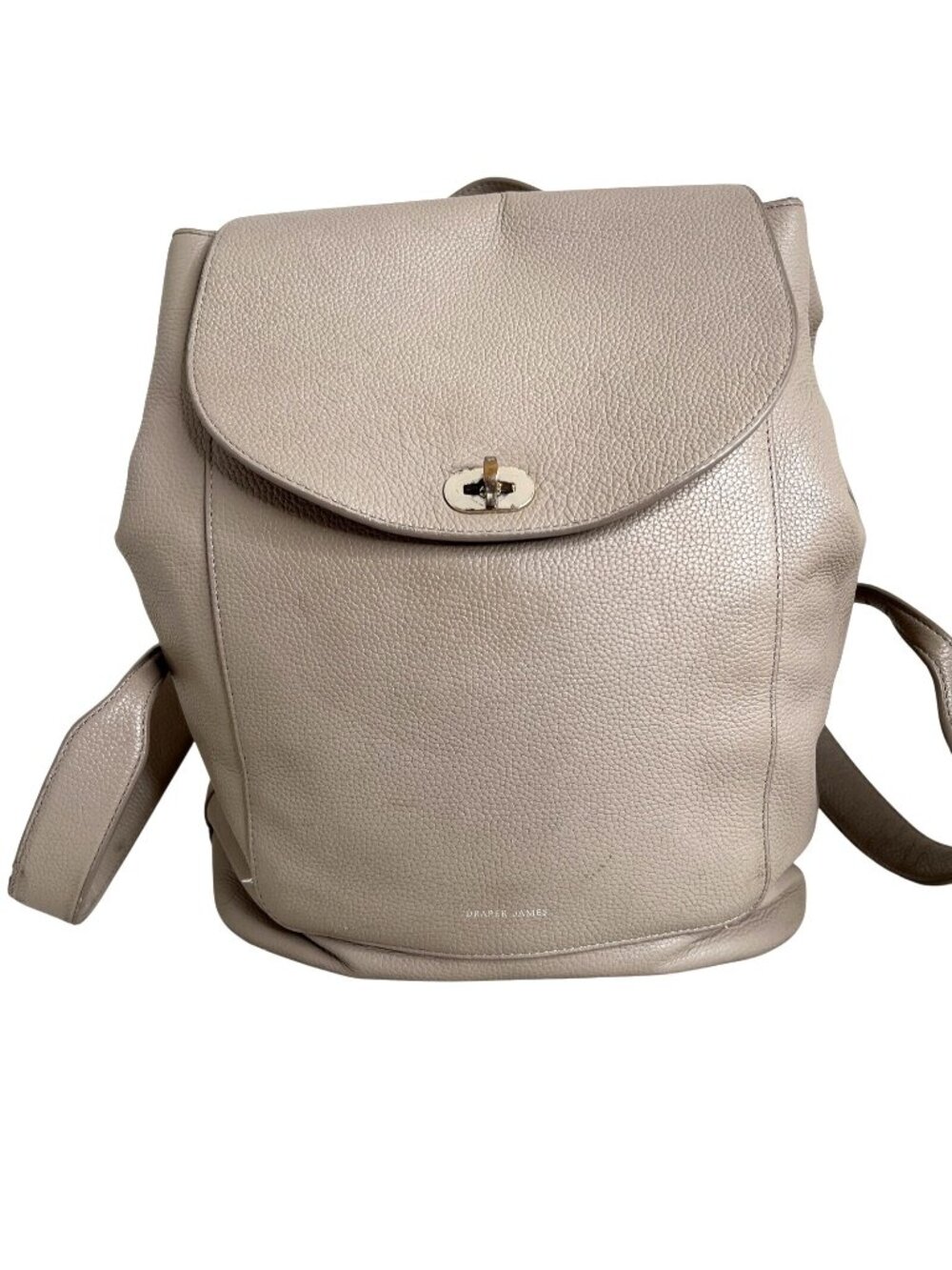 Draper James Crosby Pebbled Leather Backpack Light Taupe
